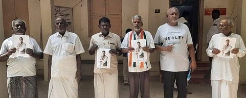 கோவில்பட்டியில் காங்கிரஸாா் ஆா்ப்பாட்டம்