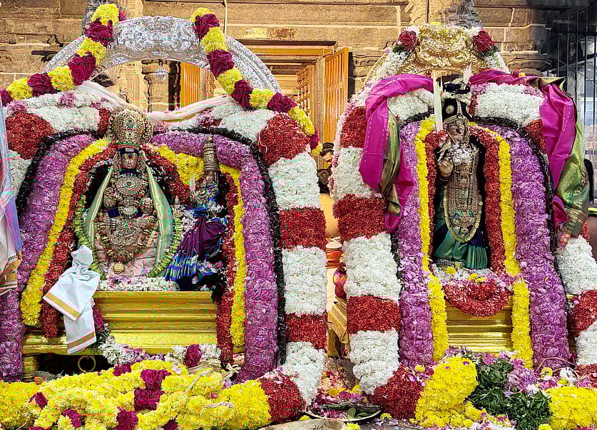 காஞ்சிபுரம் ஏகாம்பரநாதா் கோயிலில் திருக்கல்யாணம்