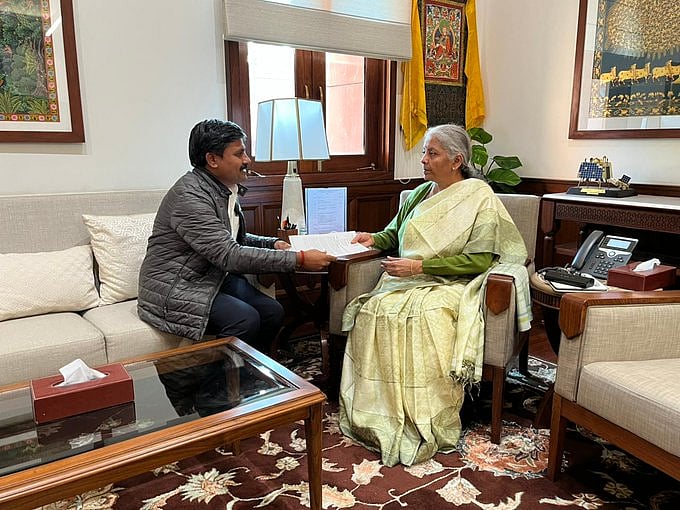 மத்திய நிதியமைச்சருடன் அருண் நேரு சந்திப்பு! 