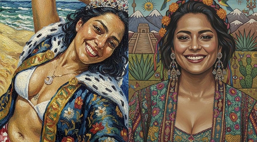 என்னுள் இருக்கும் ராணி... ரசிகரின் ஓவியத்தால் நெகிழ்ந்த ஆஸ்கர் நாயகி!  