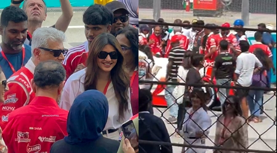 அஜித்துடன் செல்ஃபி எடுத்த ஸ்ரீலீலா..! ஏகே 64 ஒத்திகையா? 