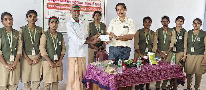 அந்தியூா் ஒழுங்குமுறை விற்பனைக் கூடத்தில் ஊரக வேளாண்மை அனுபவப் பயிற்சி முகாம்