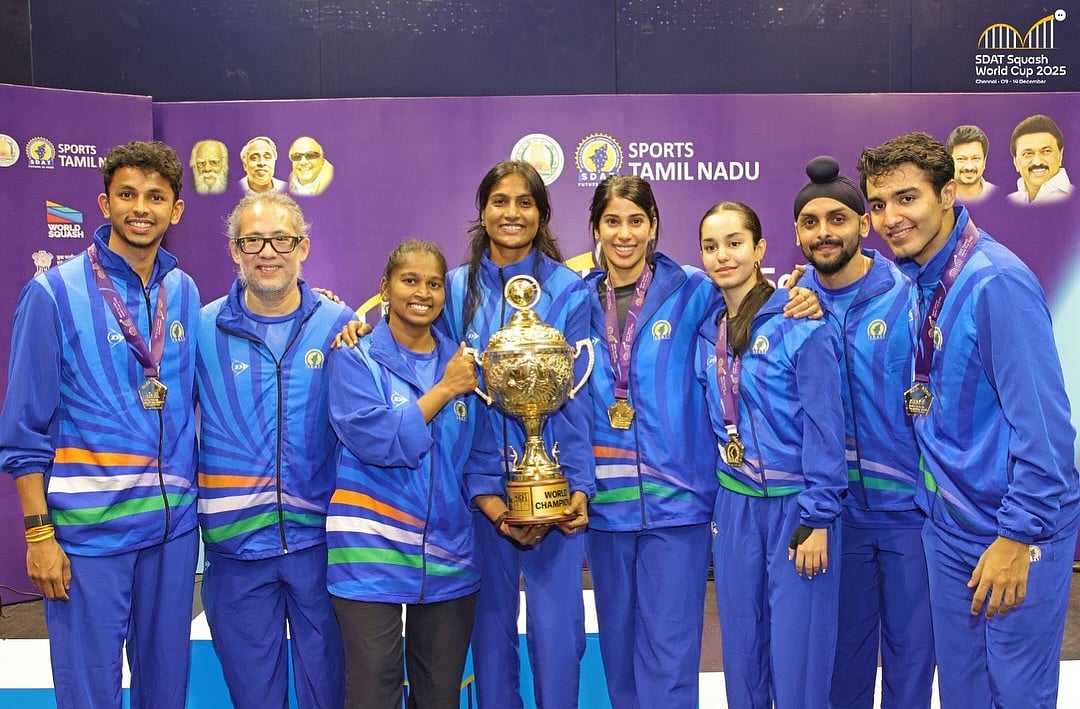 ஸ்குவாஷ் உலகக் கோப்பையை முதல்முறை வென்று சாதனை! இந்திய அணிக்குப் பாராட்டு!